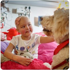 Child dealing with emotional effects of cancer