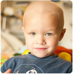 child with cancer in children's hospital